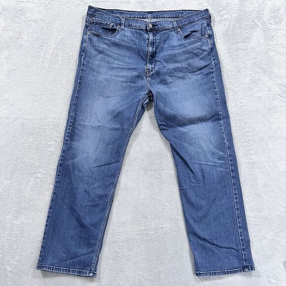 Levis 502‎ Jeans Men 42x29.5* Blue Regular Fit Tapered Leg Medium Wash